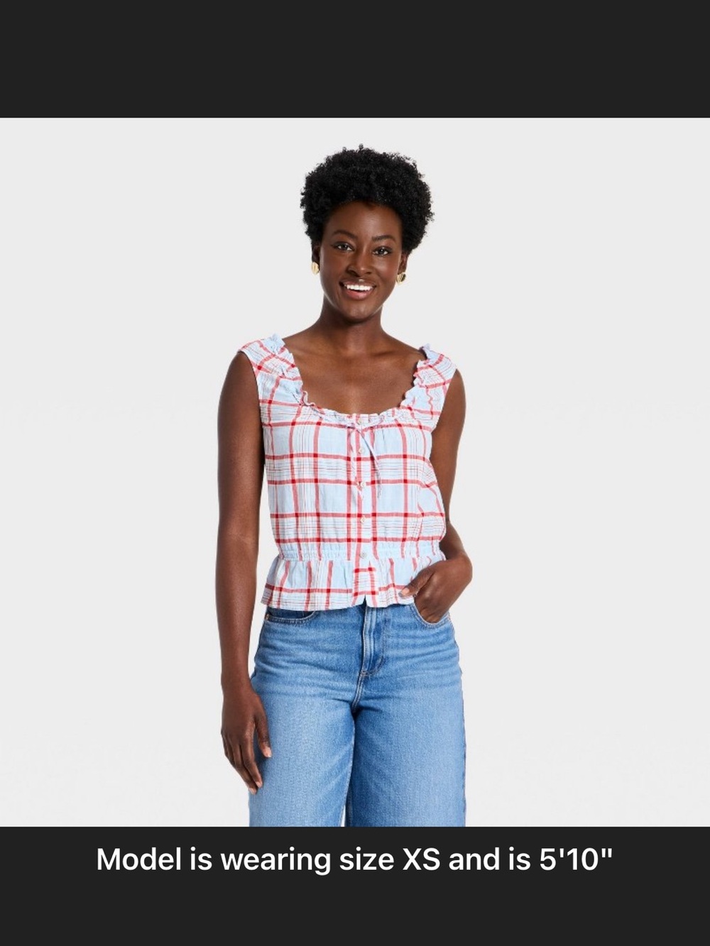 Button down tank top